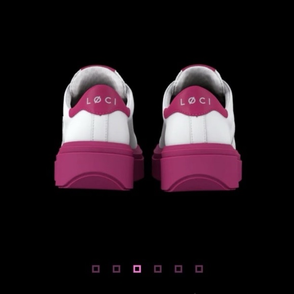 Nicki Minaj Loci The Pink Print White Fushia Purple Shoes New Womans Designer - Picture 11 of 12